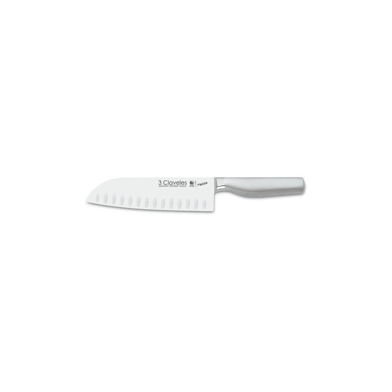 Cuchillo Santoku 18 Cms Acero Inoxidable Forjado Platina