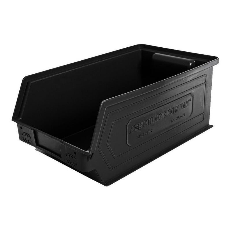 Caja Apilable Plastica 350 X 200 X 145mm Negra 3a2